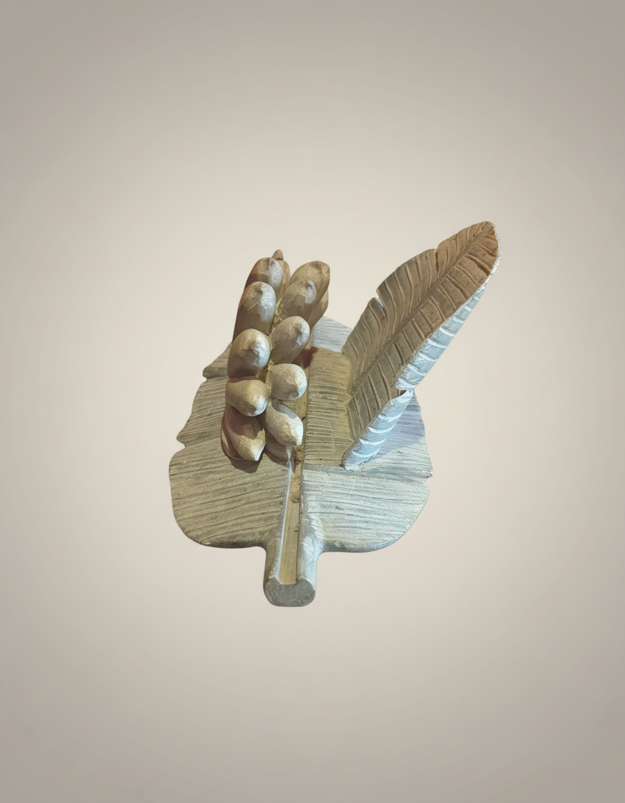 Visiting card holder made by sharpening stone